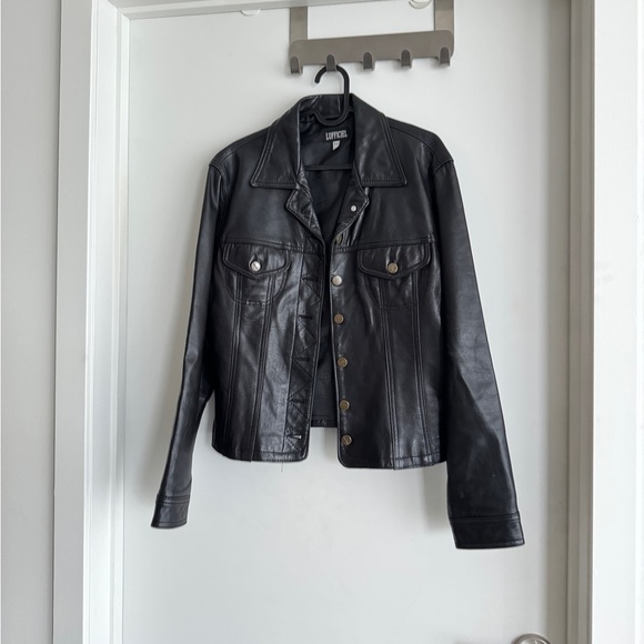 Vintage genuine leather shirt jacket - Picture 4 of 9